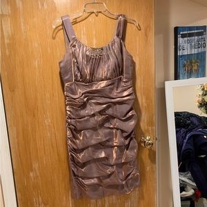Latte iridescent cocktail dress